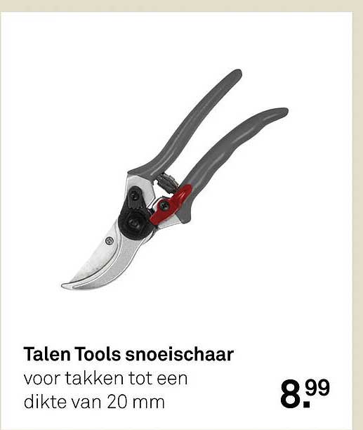 Talen Tools snoeischaar voor takken tot een dikte van 20 mm