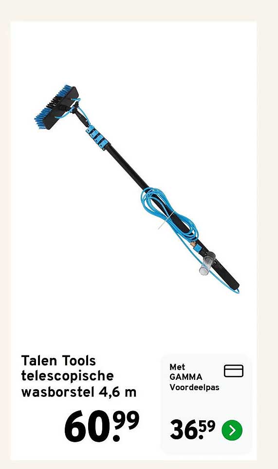 Talen Tools telescopische wasborstel 4,6 m