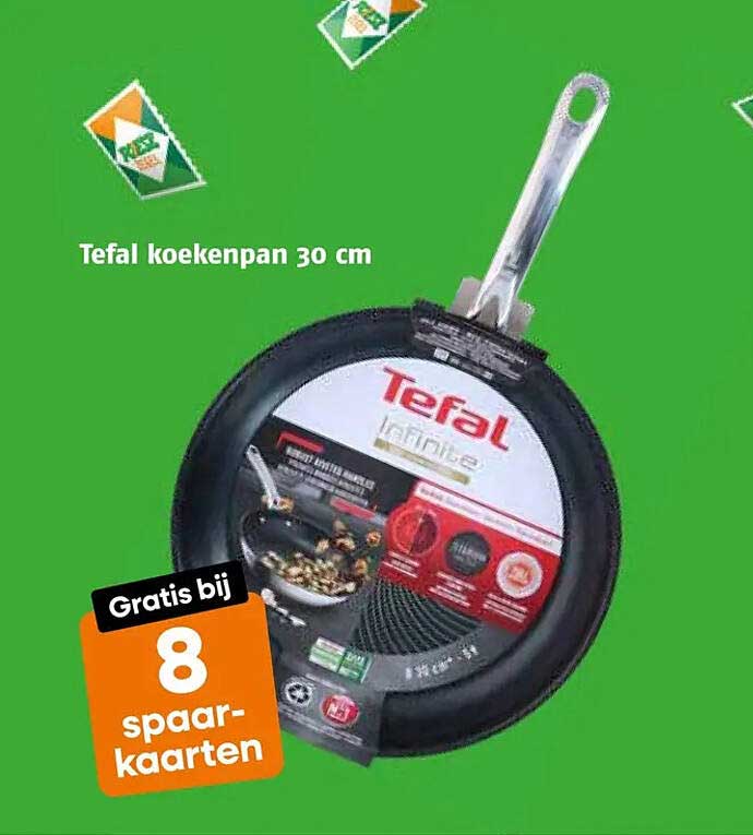 Tefal koekenpan 30 cm Gratis bij 8 spaar-kaarten
