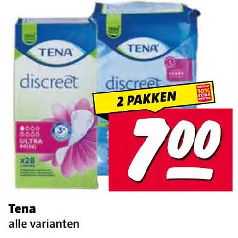 Tena alle varianten 2 pakken