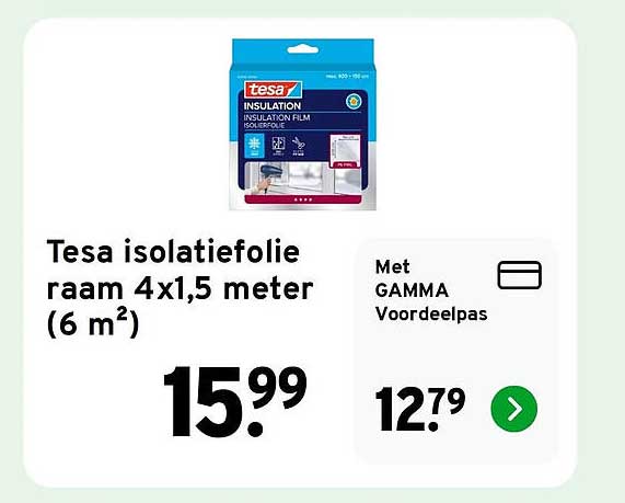 Tesa isolatiefolie raam 4x1,5 meter (6 m²)