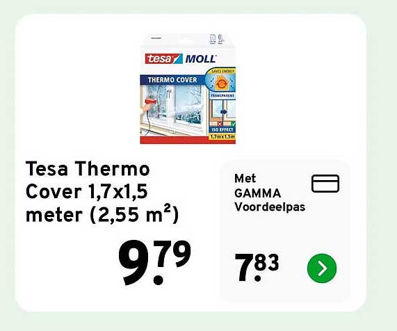 Tesa Thermo Cover 1,7x1,5 meter (2,55 m²)