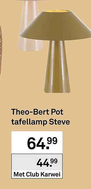 Theo-Bert Pot tafellamp Steve
