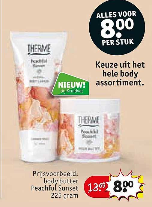 THERME body butter Peachful Sunset 225 gram