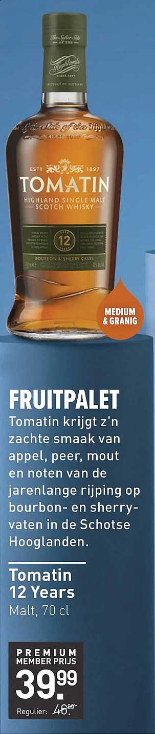 Tomatin 12 Years Malt, 70 cl