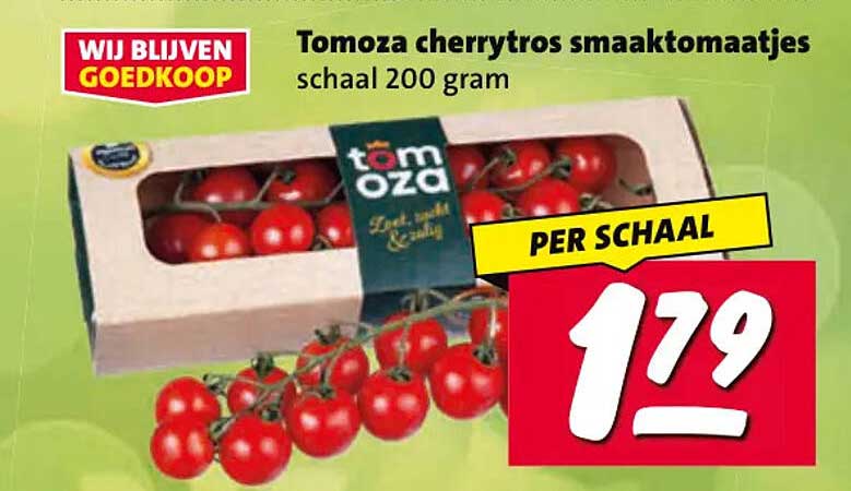 Tomoza cherrytros smaaktomaatjes schaal 200 gram