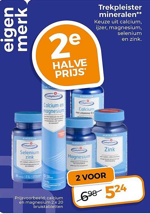 Trekpleister mineralen** 2e halve prijs