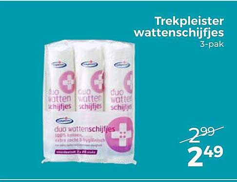 Trekpleister wattenschijfjes 3-pak