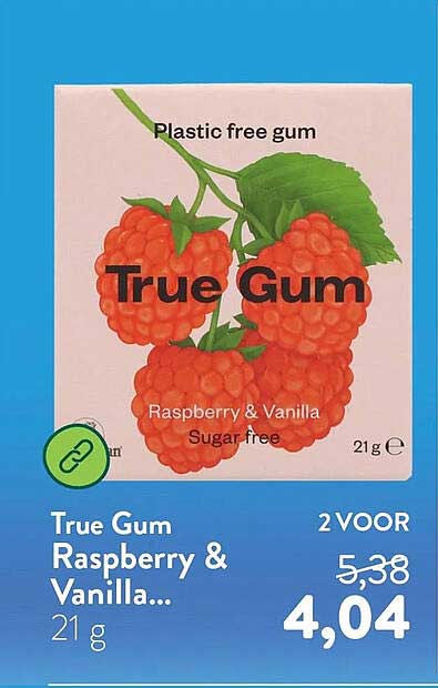 True Gum Raspberry & Vanilla... 21 g 2 VOOR