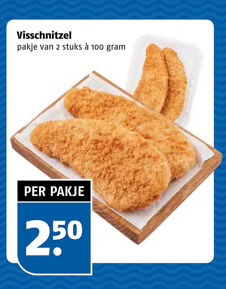 Visschnitzel pakje van 2 stuks à 100 gram