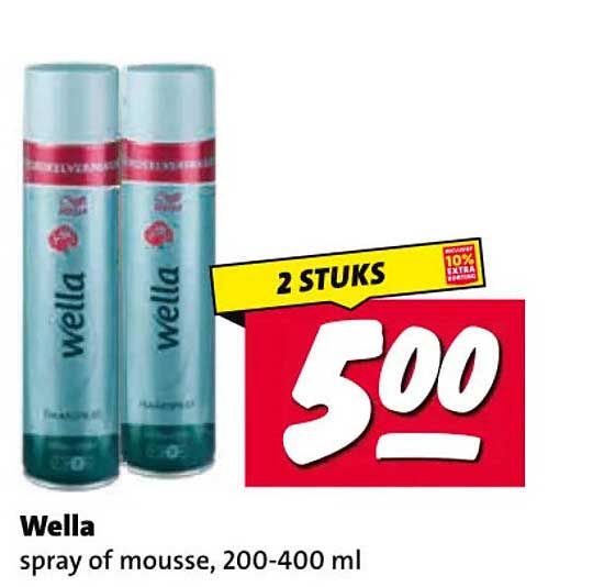 Wella spray of mousse, 200-400 ml 2 STUKS
