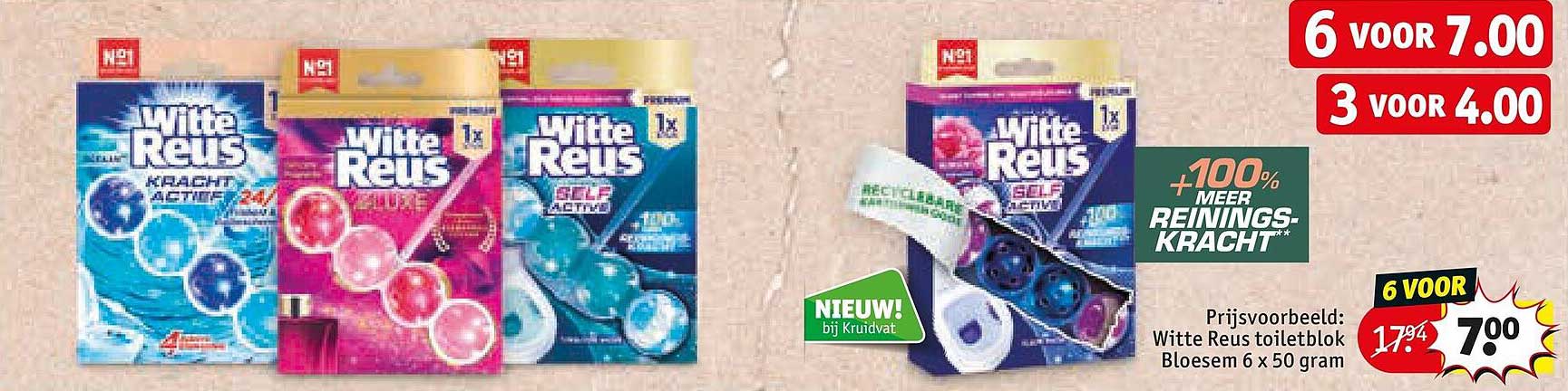 Witte Reus toiletblok Bloesem 6 x 50 gram 6 voor 7.00