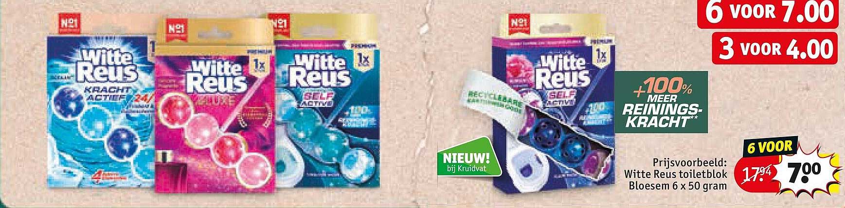 Witte Reus toiletblok Bloesem 6 x 50 gram