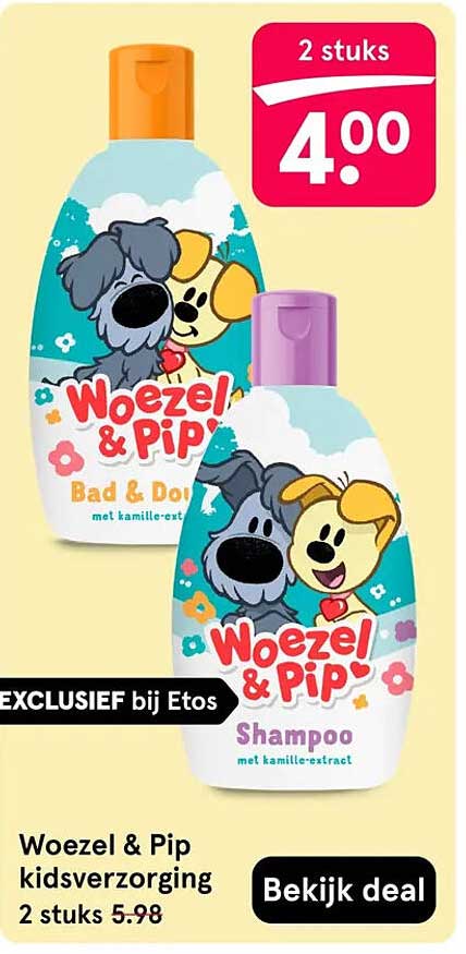 Woezel & Pip kidsverzorging 2 stuks 5.98