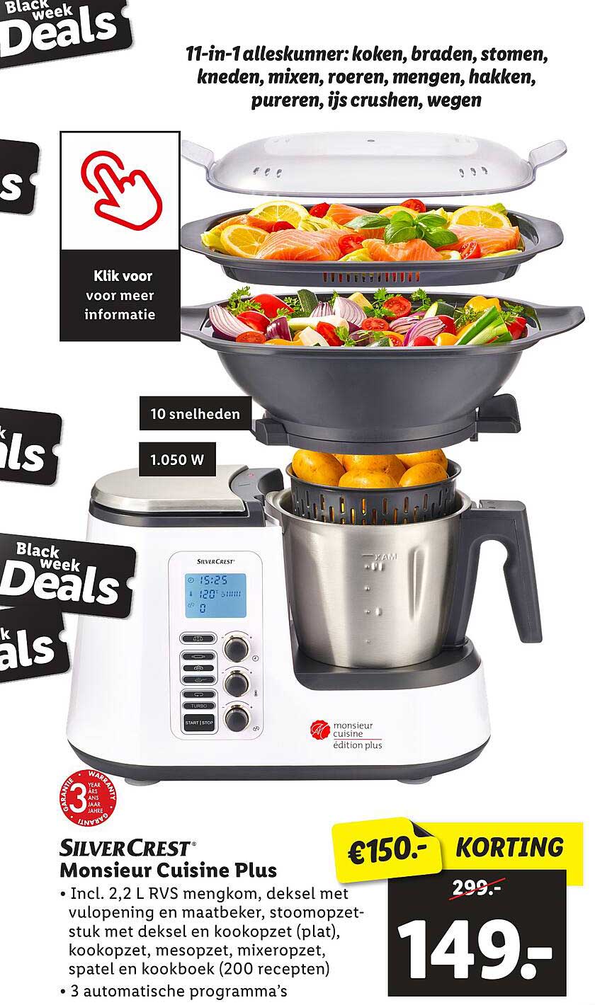Silvercrest Monsieur Cuisine Smart SKMS 1200 B2 Champagner au meilleur prix sur