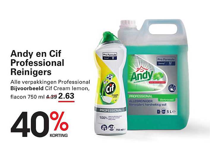 Andy en Cif Professional Reinigers