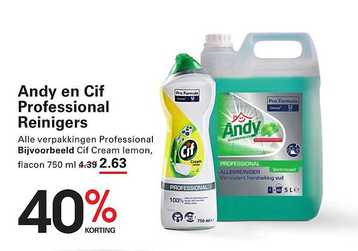 Andy en Cif Professional Reinigers