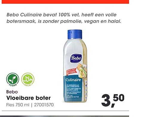 Bebo Vloeibare Boter 750 ml