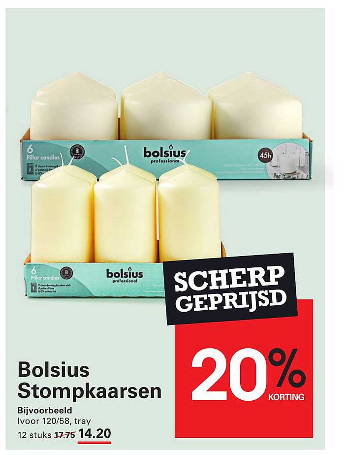 Bolsius Stompkaarsen