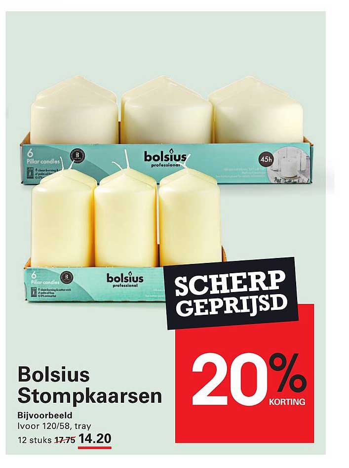 Bolsius Stompkaarsen