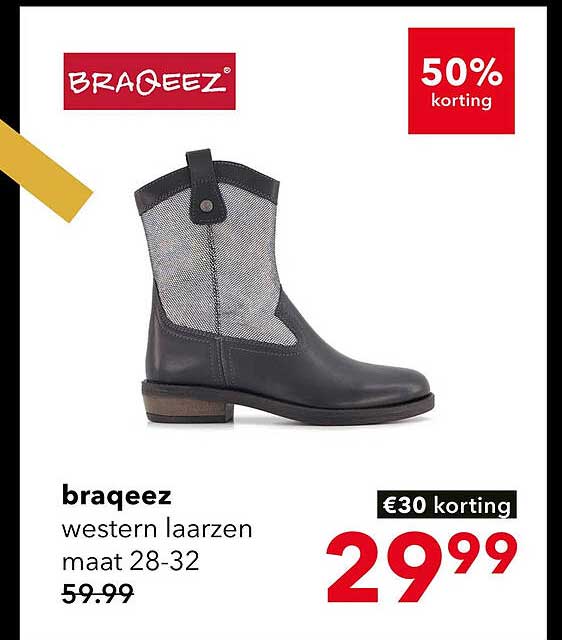 braqeez western laarzen maat 28-32