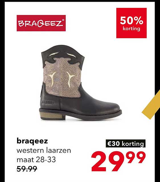 braqeez western laarzen maat 28-33
