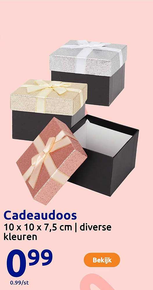 Cadeau doos 10 x 10 x 7,5 cm | diverse kleuren
