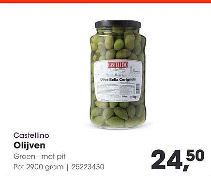Castellino Olijven Groen - met pit