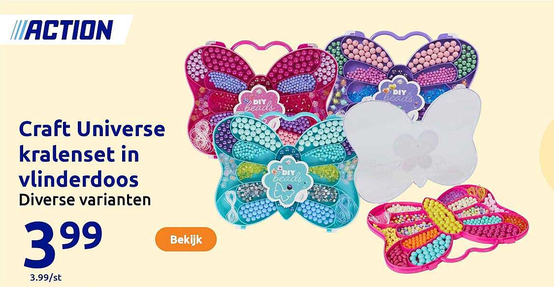 Craft Universe kralenset in vlinderdoos