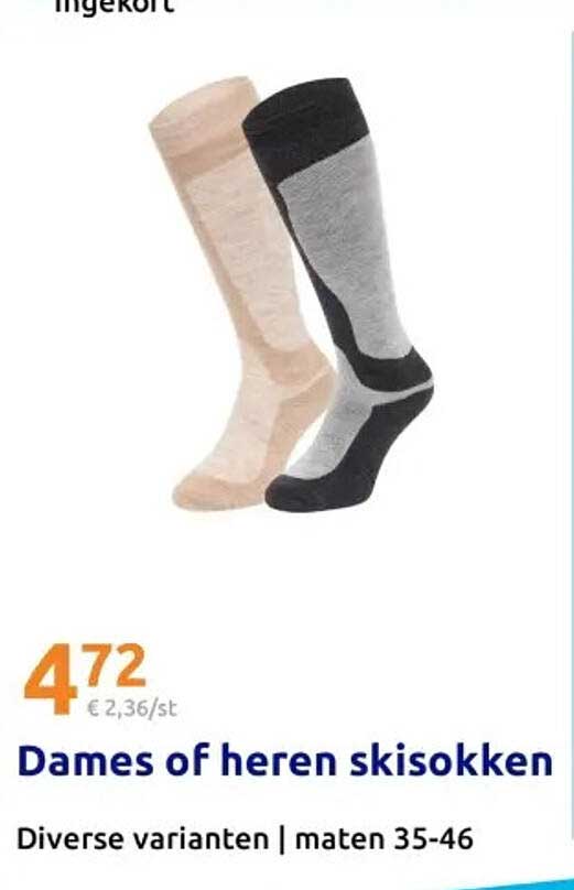 Dames of heren skisokken