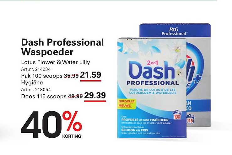 Dash Professional Waspoeder Lotus Flower & Water Lilly