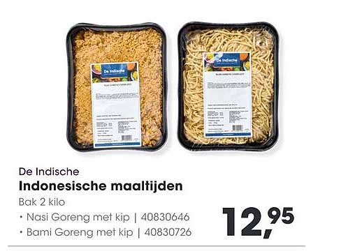 De Indische Indonesische maaltijden Bak 2 kilo