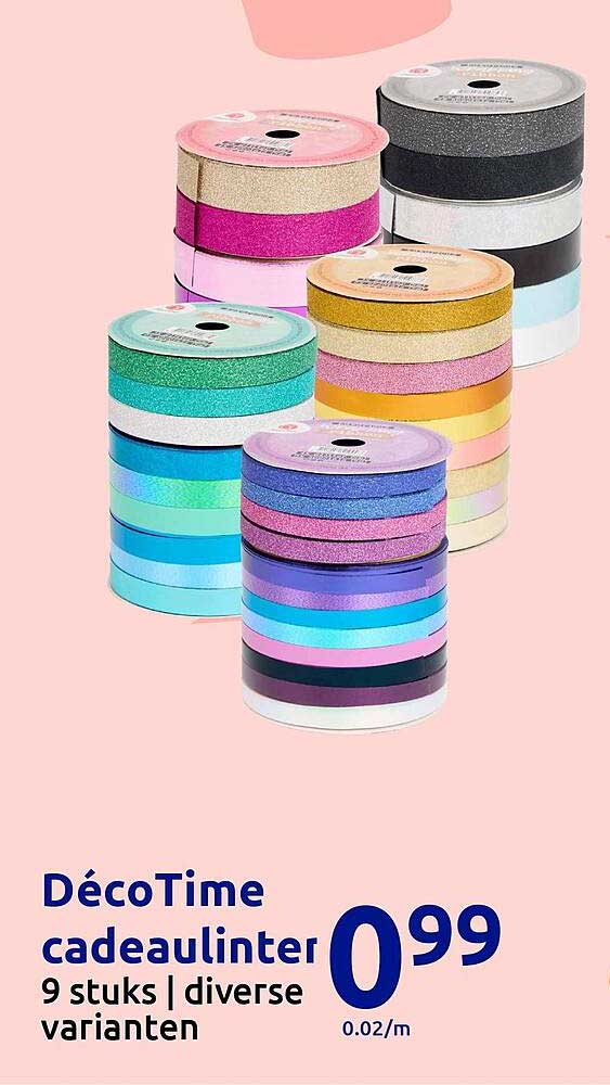 DécoTime cadeaulint 9 stuks | diverse varianten