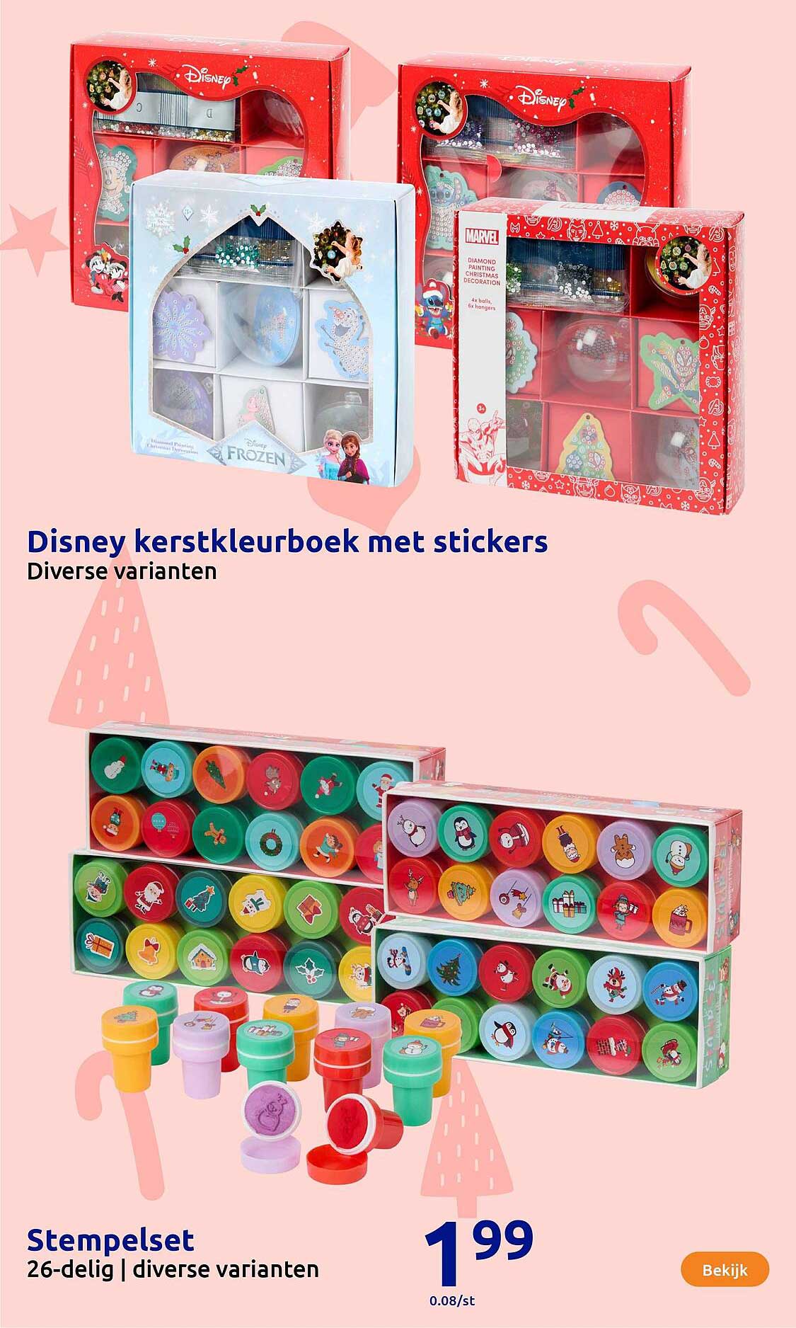 Disney kerstkleurboek met stickers