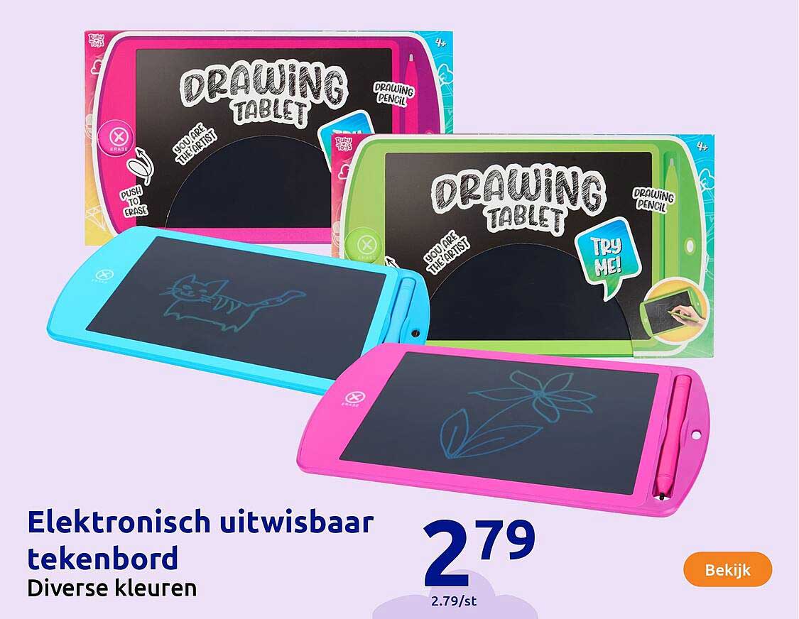 Elektronisch uitwisbaar tekenbord