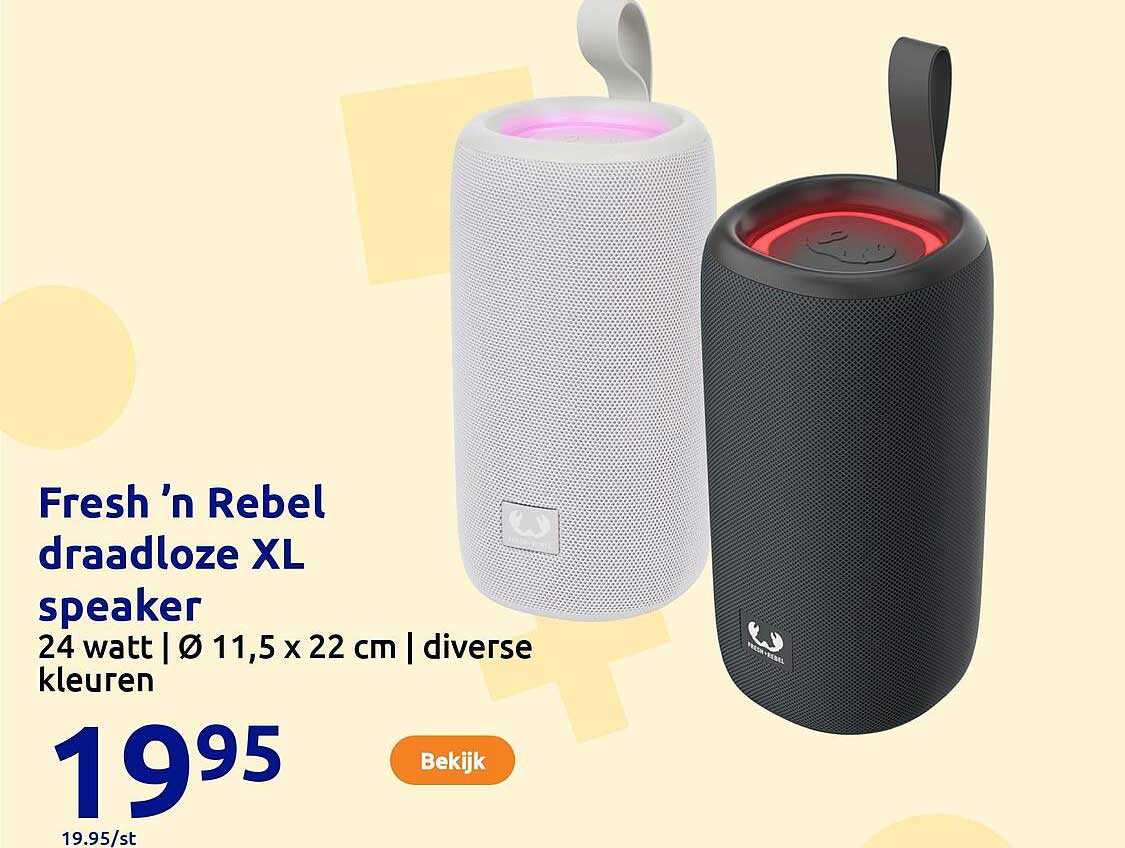 Fresh ’n Rebel draadloze XL speaker