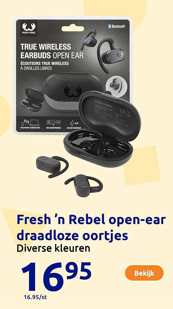 Fresh ’n Rebel open-ear draadloze oortjes