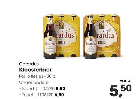Gerardus Kloosterbier Pak 6 flesjes - 30 cl