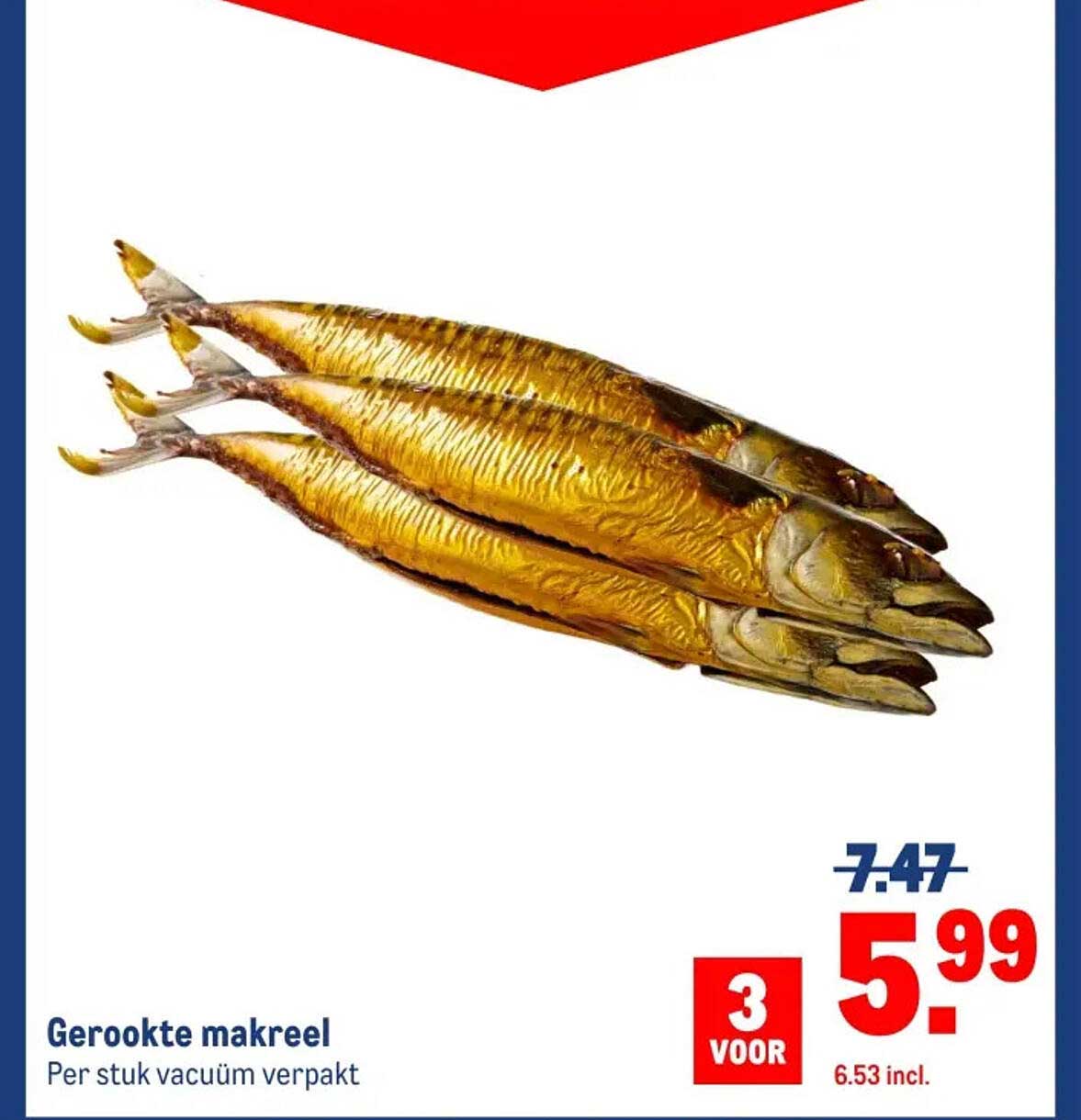 Gerookte makreel Per stuk vacuum verpakt