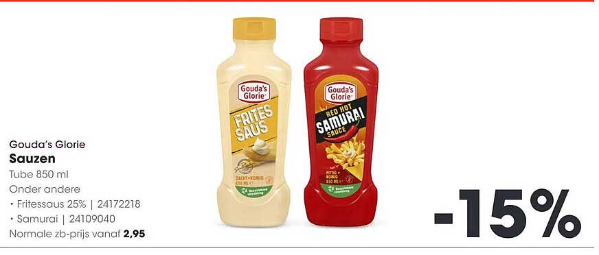 Gouda's Glorie Sauzen Tube 850 ml