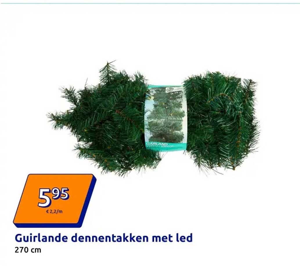 Guirlande dennentakken met led
