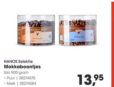 HANOS Selectie Mokkaboonjes Silo 900 gram