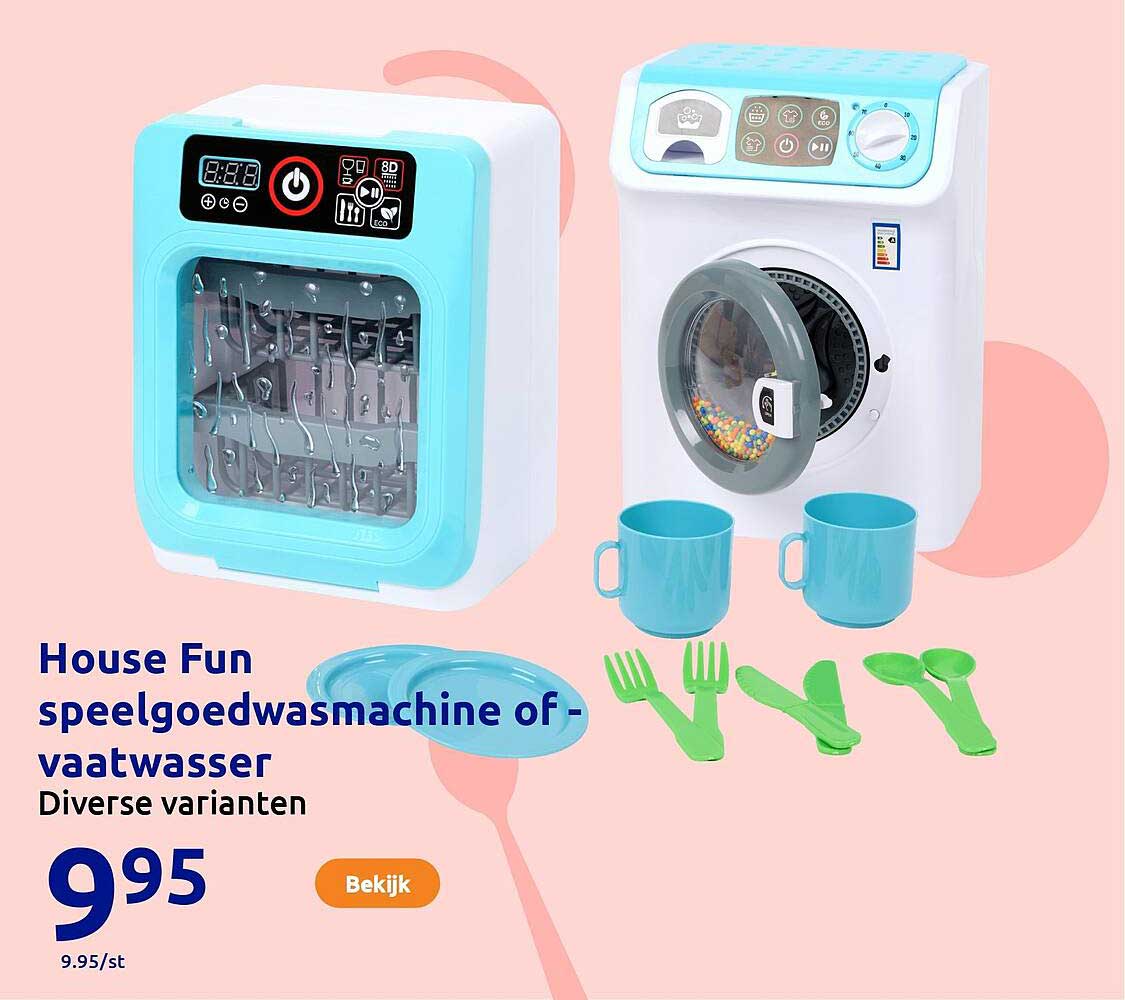 House Fun speelgoedwasmachine of -vaatwasser