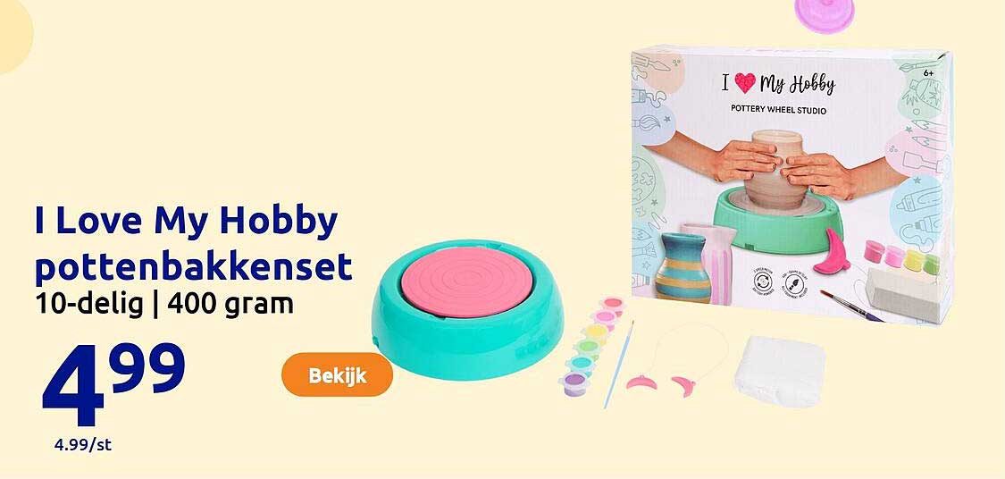 I Love My Hobby pottenbakkenset 10-delig | 400 gram