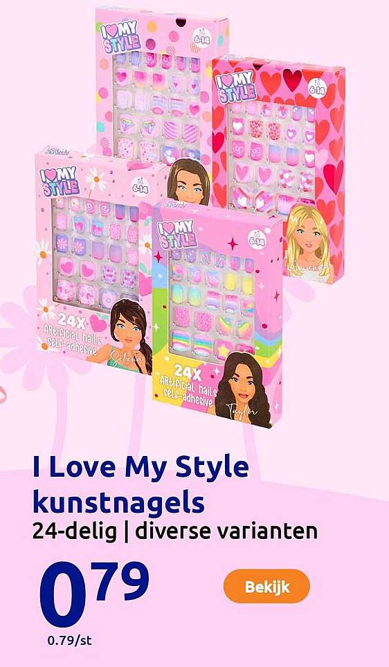 I Love My Style kunstnagels 24-delig diverse varianten