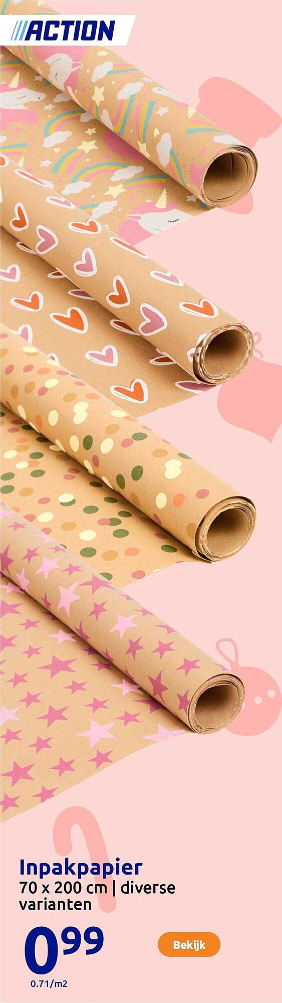 Inpakpapier 70 x 200 cm | diverse varianten