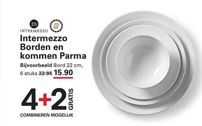 Intermezzo Borden en kommen Parma