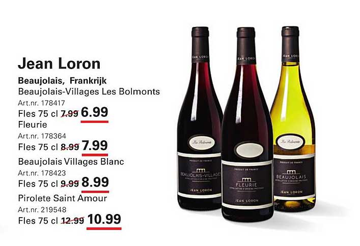 Jean Loron Beaujolais-Villages Les Bolmonts Fles 75 cl