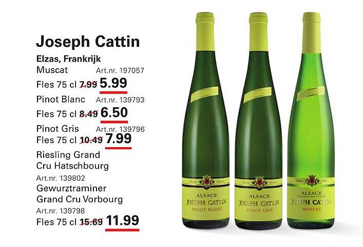 Joseph Cattin Muscat Fles 75 cl