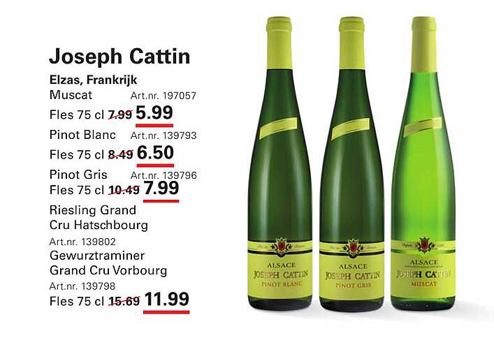 Joseph Cattin Muscat Fles 75 cl